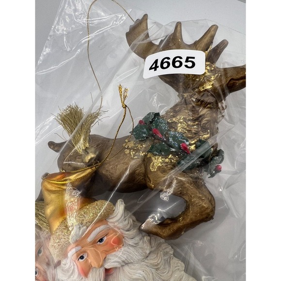 Home Decorative‎ Santa Claus Head and Flying Reindeer Christmas Tree Ornaments - Picture 9 of 9